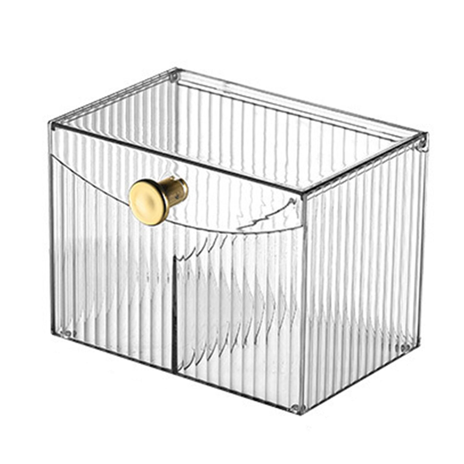 Shurhome Portable Clear Storage Container with Multiple Compartments Cosmetics Holder Jewelry Accessories Organiser Transparency Storage Organiser