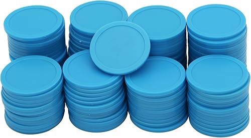 Miniatura 3 de HAKITAROOM Caja de 120 monedas de conteo para fichas de póquer y monedas de juego (1.378 in1.37 pulgadas, negro+blanco+azul real+verde césped)