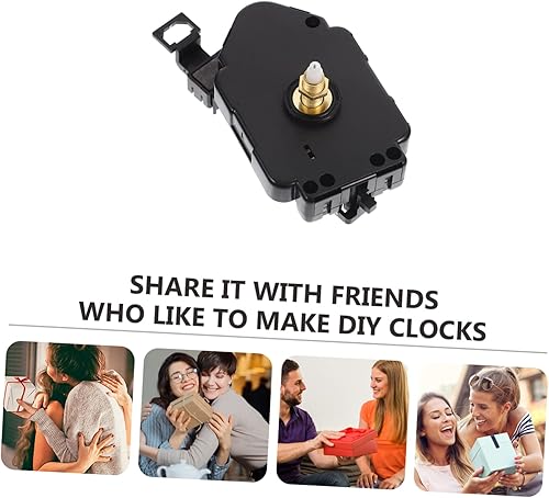 Miniatura 6 de Mikikit Reloj de pared silencioso, 2 juegos de péndulo operado, accesorios de silencio, kit de reloj, mecanismos de repuesto, mecanismo de repuesto,
