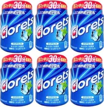 Amazon | クロレッツXP ボトルガム140g 6個セット (クリアミント 青