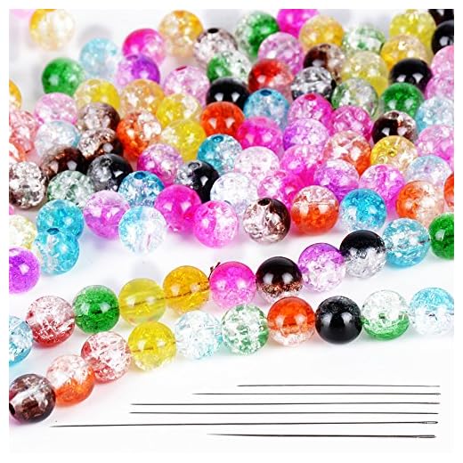 400Piezas Surtidos de Abalorios Cuentas Cristal Plastico Collar Pulsera Colores para Manualidades DIY Bricolaje (400pcs redondos)