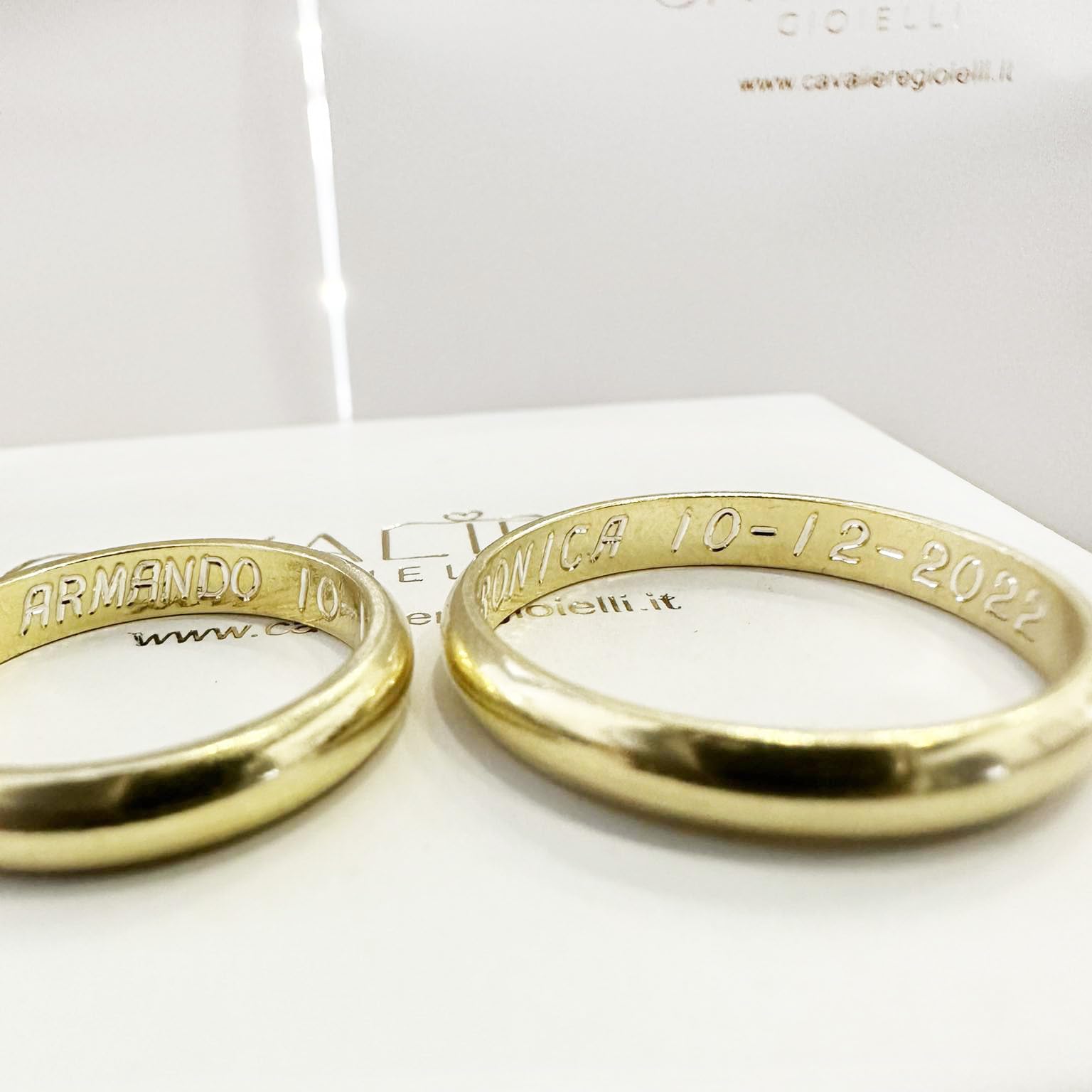 Fedi Nuziali in Argento 925 laminato Oro 7 grammi Anelli coppia anelli uomo donna fidanzamento Matrimonio