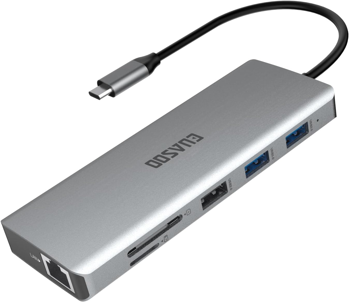 11-in-1 Hub with Dual 4K HDMI, Gigabit Ethernet, PD 3.0, and USB Ports for USB C Laptops - Mirror Mode Supported (MacOS) - includes Bonus Pocket Microscope!