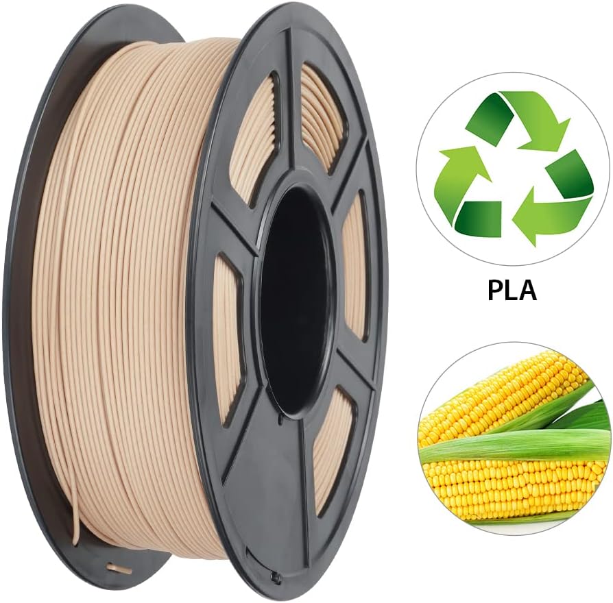 Enotepad PLA 3D Printer Filament, Dimensional Accuracy +/- 0.02mm, 1 kg Spool, PLA Filament 1.75mm, PLA Wood