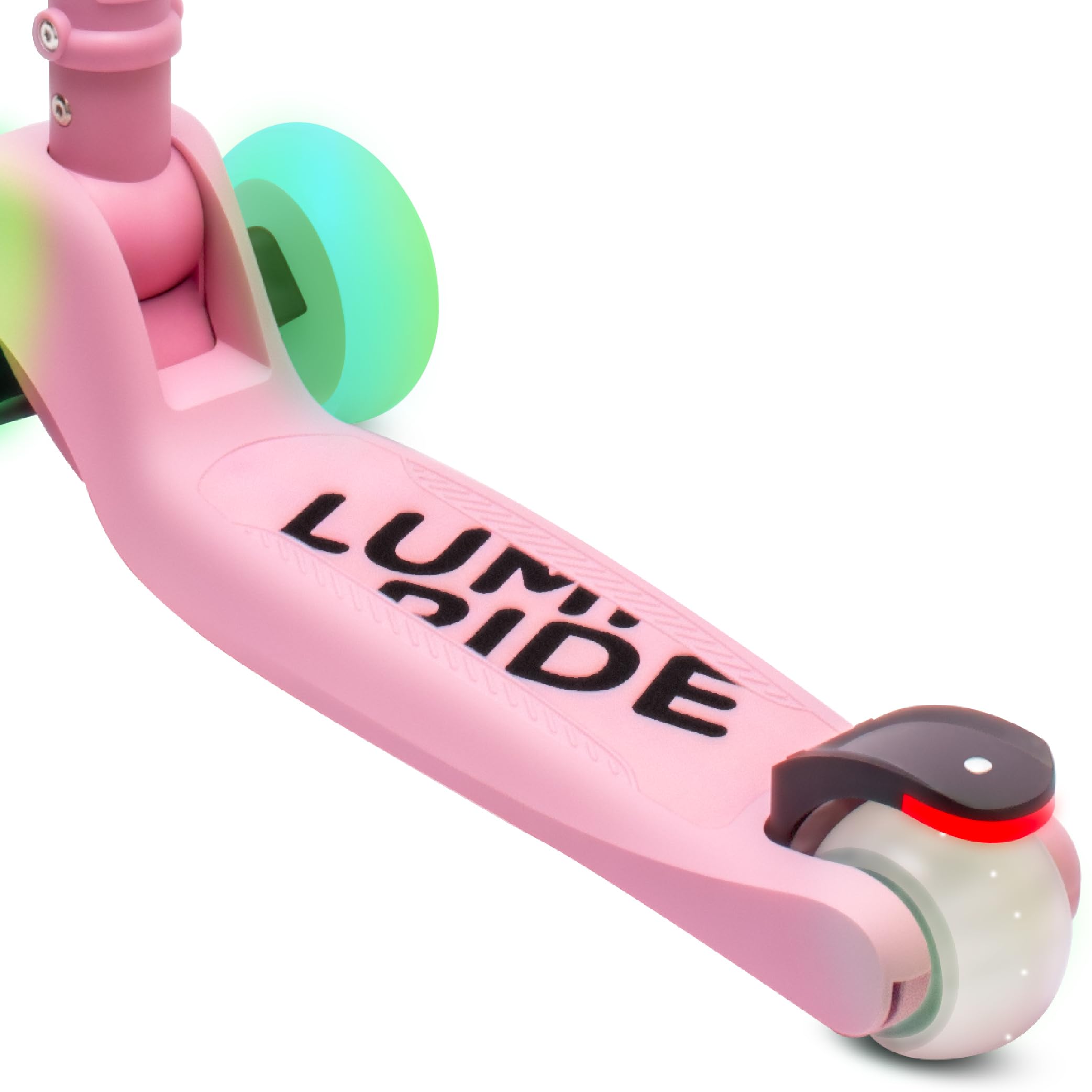 LUMI Ride Patinete Infantil 3 Ruedas Balance LED 3+ | plegable, manillar ajustable, freno pie, plataforma antideslizante