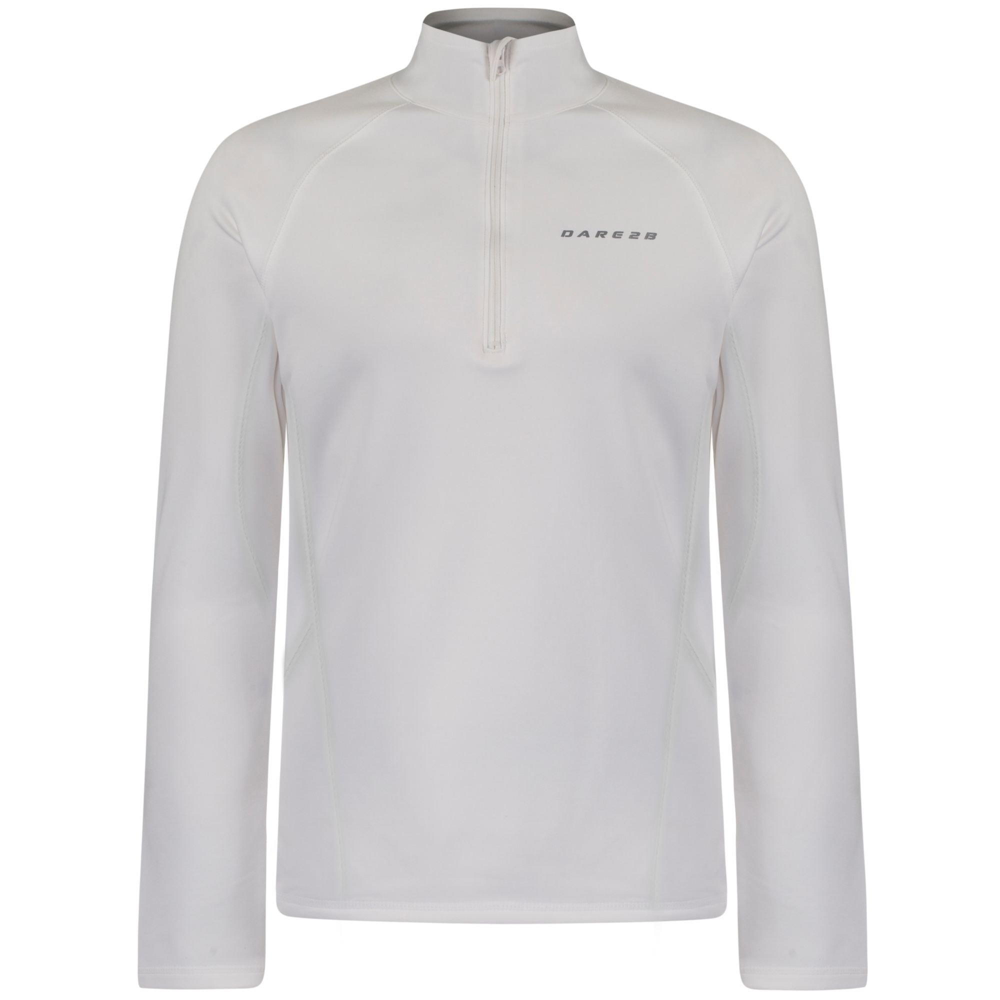 Dare2B Men Interfuse Lightweight Full Zip Core Stretch Mid Layer Top - White, 2X-Large