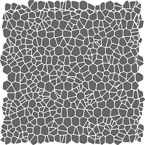 Plantilla de patrón agrietado – 16,5 x 16,5 cm (S) – reutilizable...
