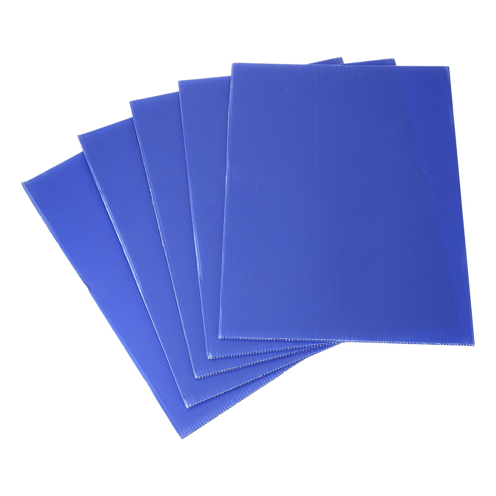 Feuille plastique ondulé bleu pour décorations de fête et panneaux de signalisation