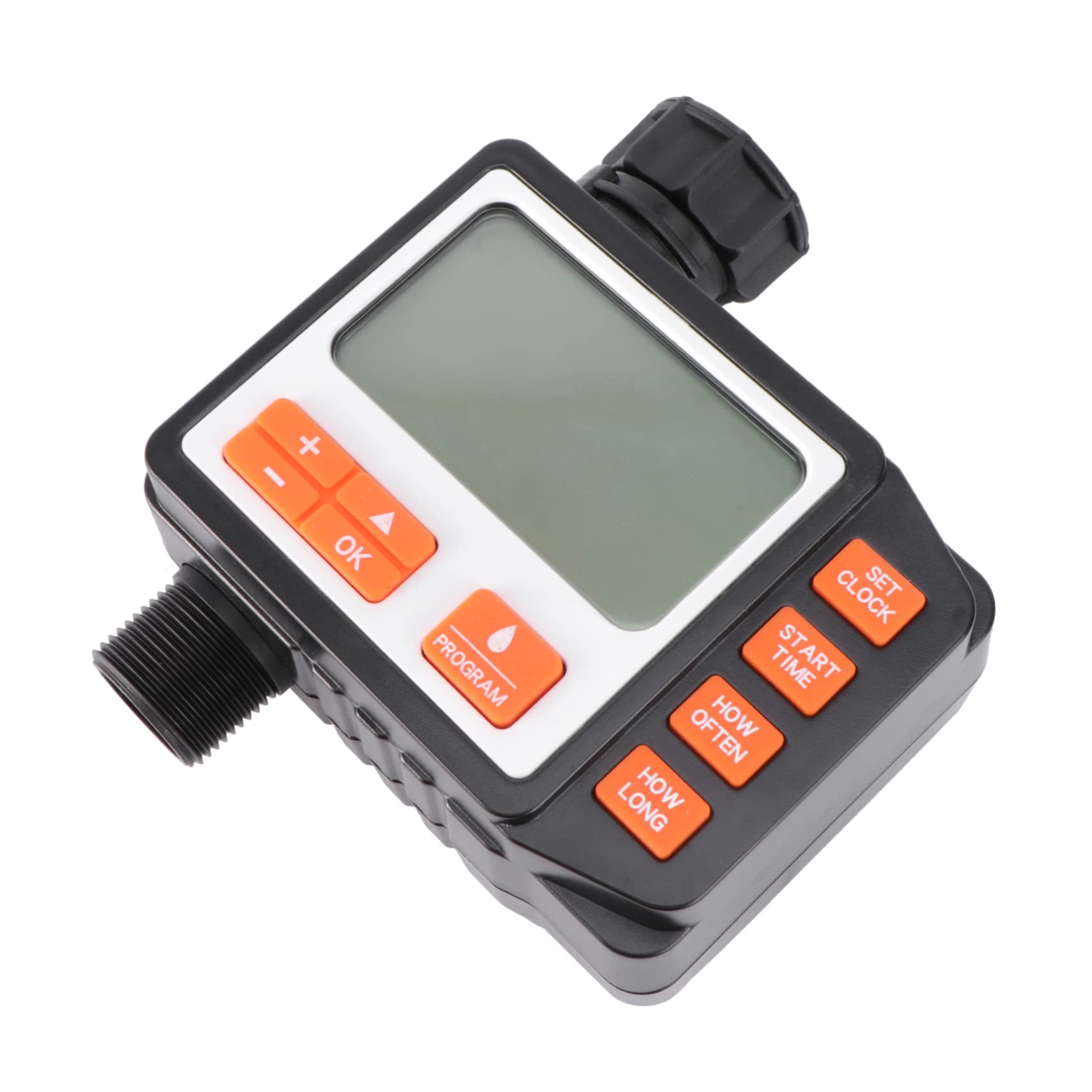 UPKOCH Timer Irrigazione Automatico con Display Ampio Programmatore per Irrigazione a Goccia e Sprinkler in Abs Nero