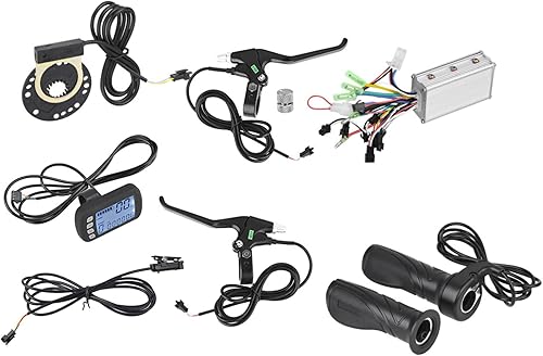Folany Kit de conversión, 36V48V 250W350W Kit eléctrico de bicicleta Booster Kit de conversión eléctrica con panel LCD, motor sin escobillas