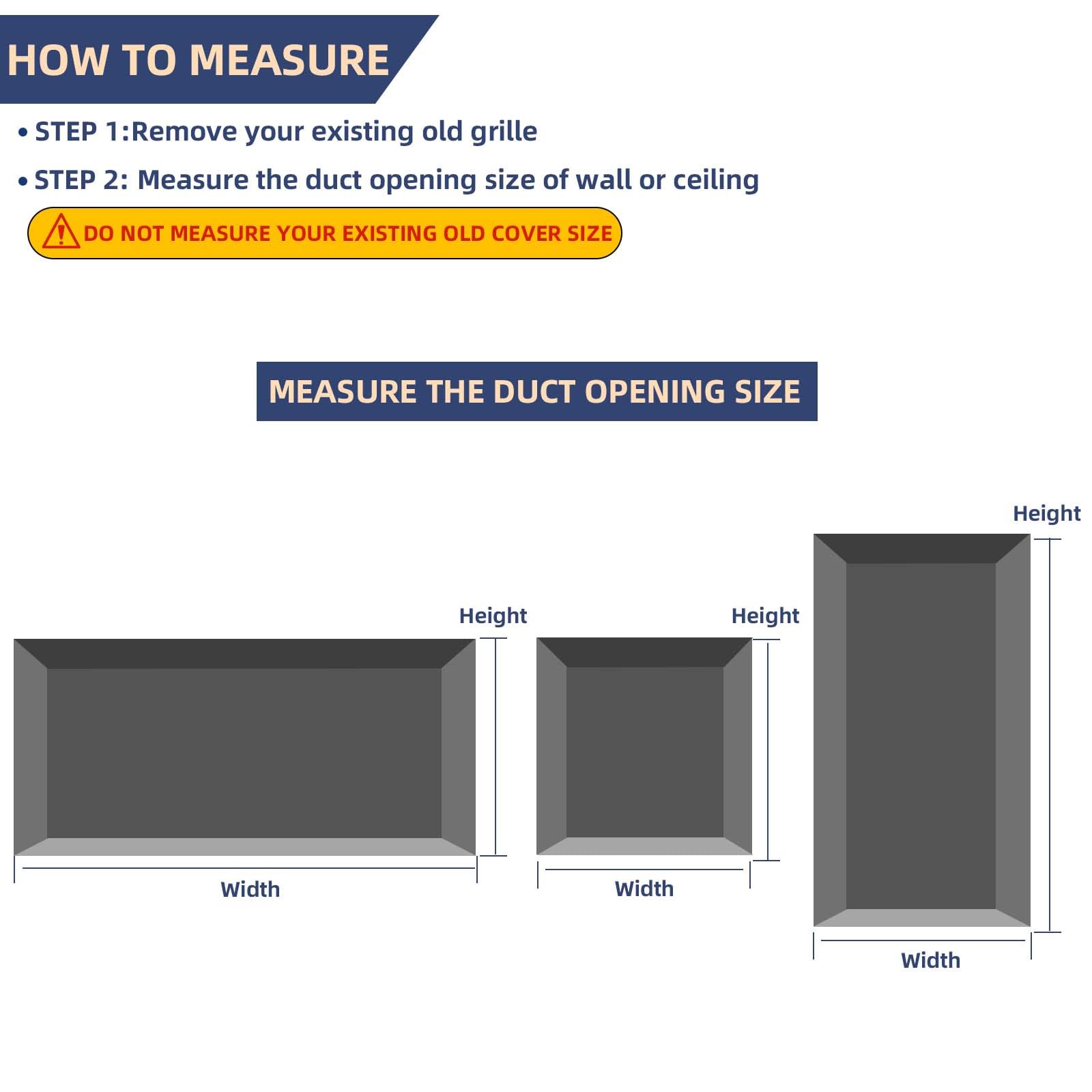 Grille de retour, grille de reprise d'air pour plafond et mur, grille d'aération en acier HVAC A/C compatible avec ouverture de conduit 61 x 30,5 cm (l x H), peut contenir un filtre AC de 2,5 cm