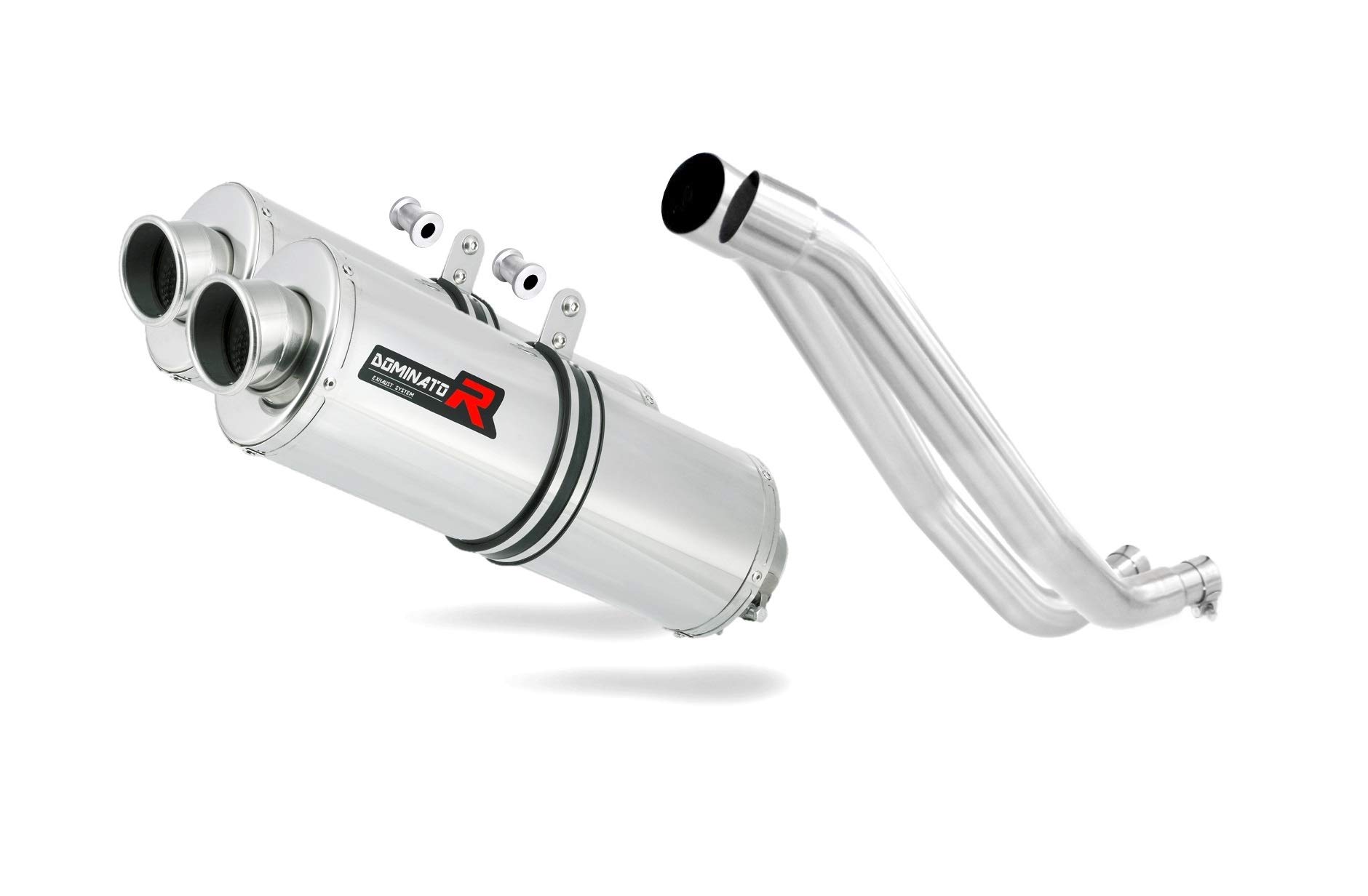 XT 660 X Marmitta racing OVAL Dominator Exhaust Terminale di Scarico Silenziatore 2004 2005 2006 2007 2008 2009 2010 2011 2012 2013 2014 2015 2016