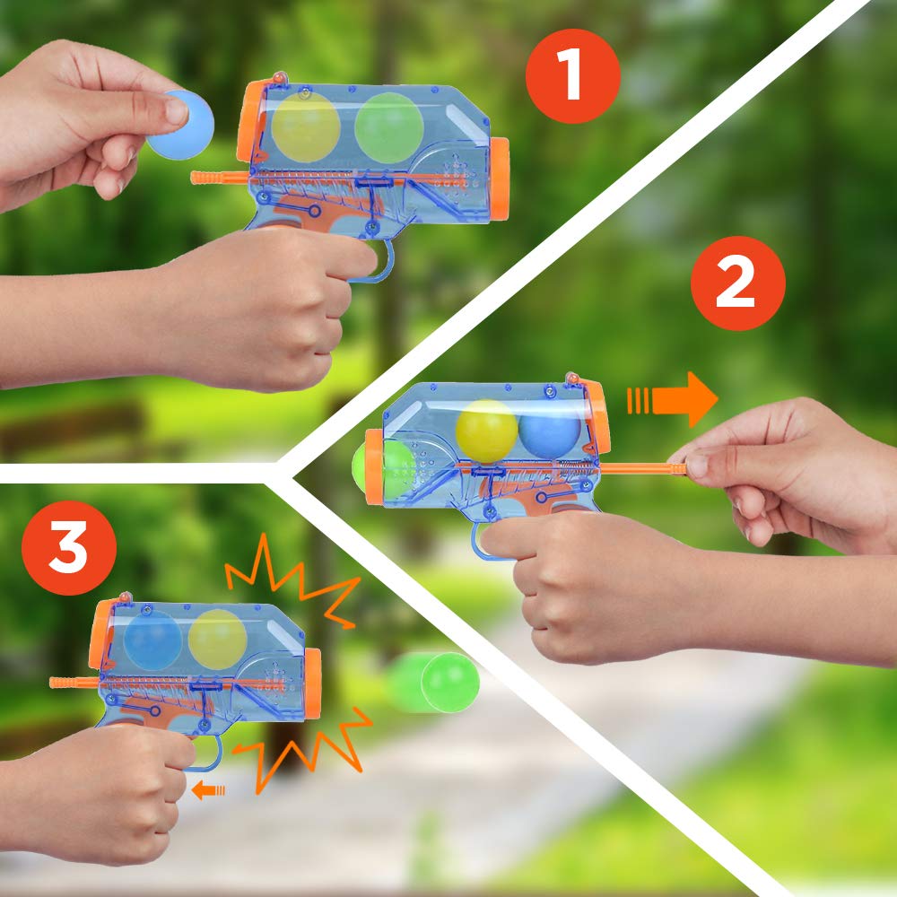 HAND BLASTER - Spark Popping Blaster Ball Board Cannon Pop-on-Bump Thunder Toy e