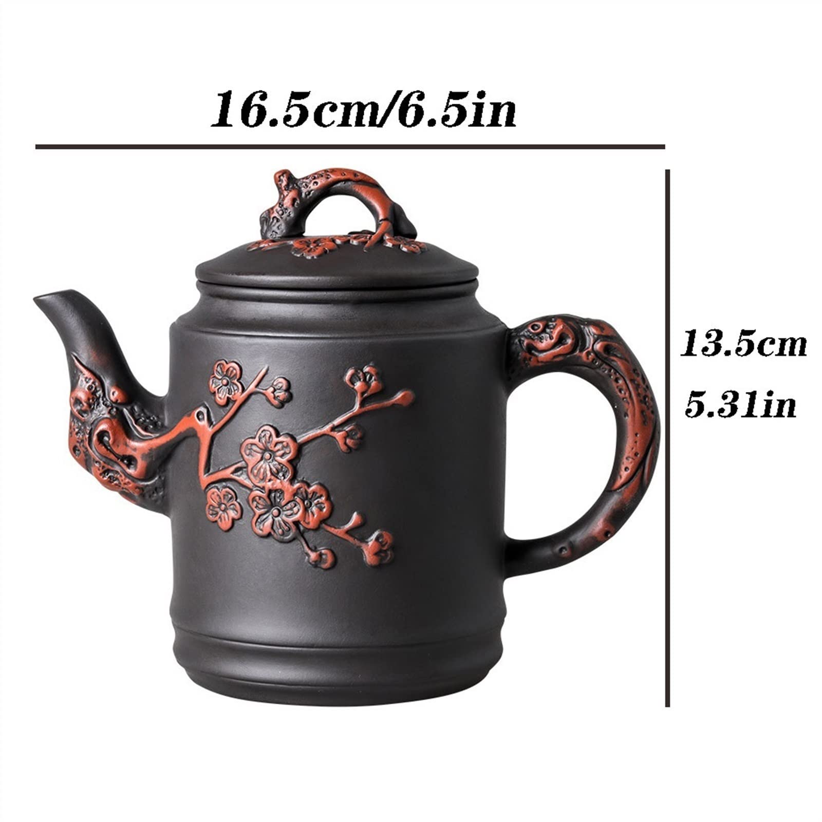 Teiera con Filtro in Acciaio Inossidabile, teiera con Sabbia Viola da 550 ml, teiera per tè ai Fiori, teiera Singola, teiera per Uso Domestico, teiera Creativa Fatta a Mano