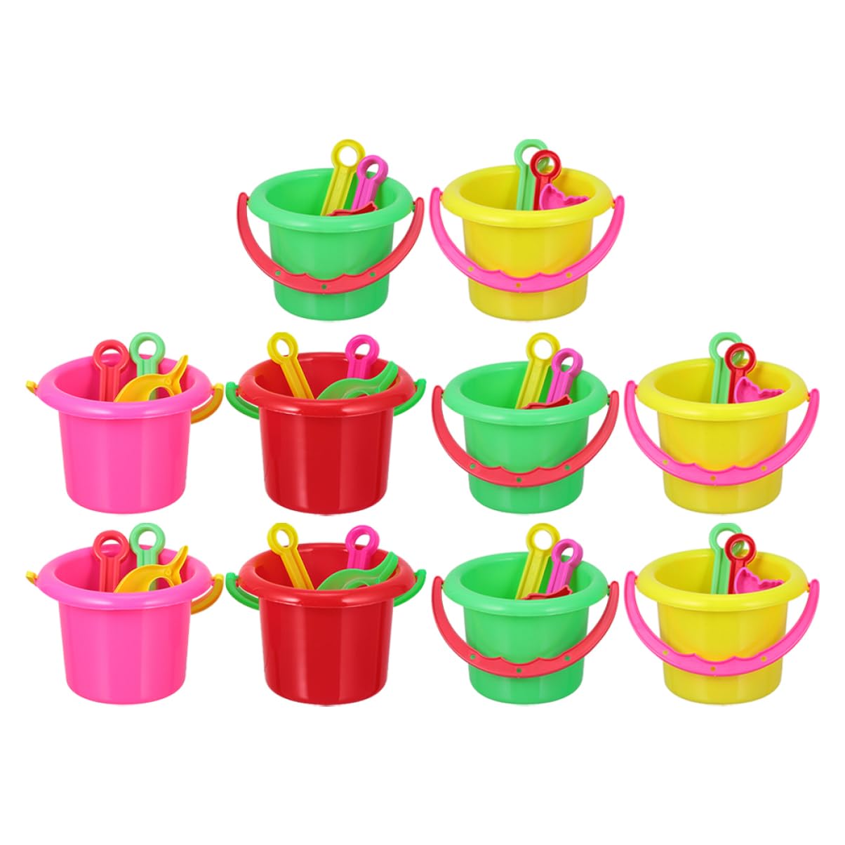 UPKOCH 40pcs Mini Beach Toy Boys and Girls Play Sand Pit Tools Bucket and Shovel for Sand Water Play Beach Bucket Toy for Boy Girl Random Color