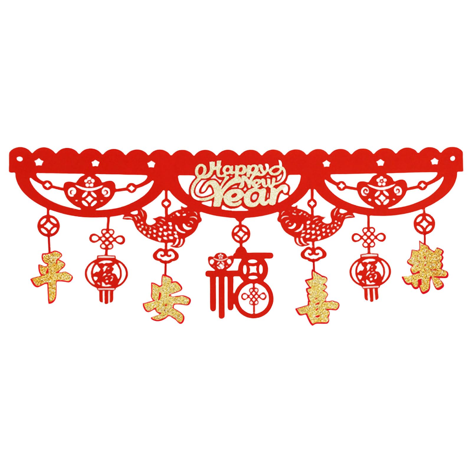 Buxuaaaa Hc041 Hanging Decoration Decorative Garlands Ornament For Event And Gatherings 2025 New Year Colorful Banners Pendant Easy Install Party Decoration