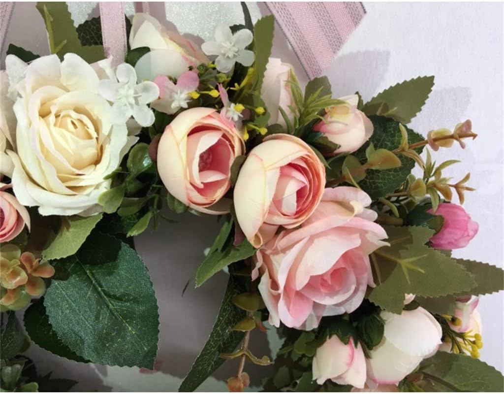 Rose Simulation Artificial Hanging Decoration Door Wreath Lintel Flower