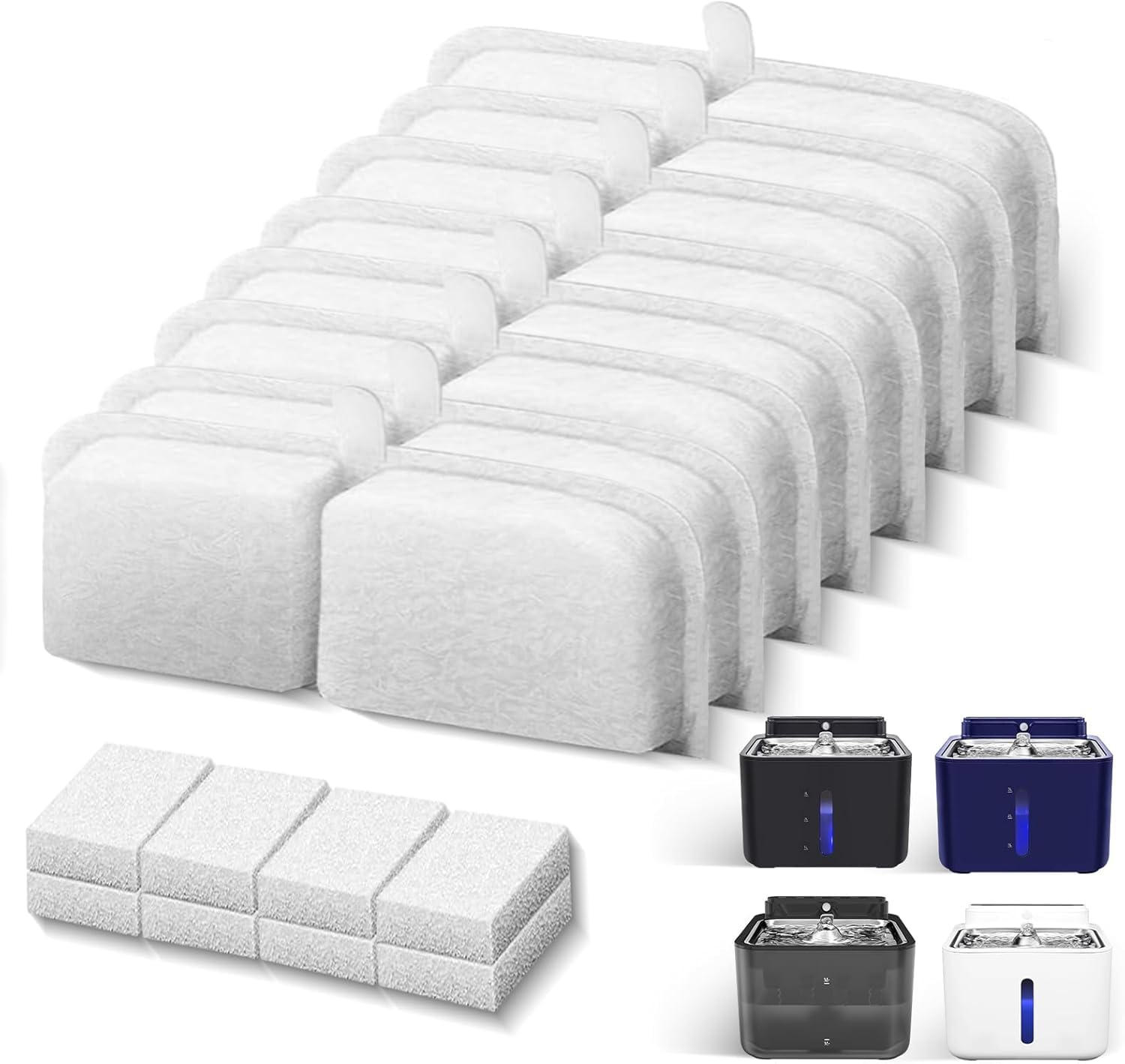 Jzla Pro 8-Pack Filters for Cat Water Fountain 4-Month Supply