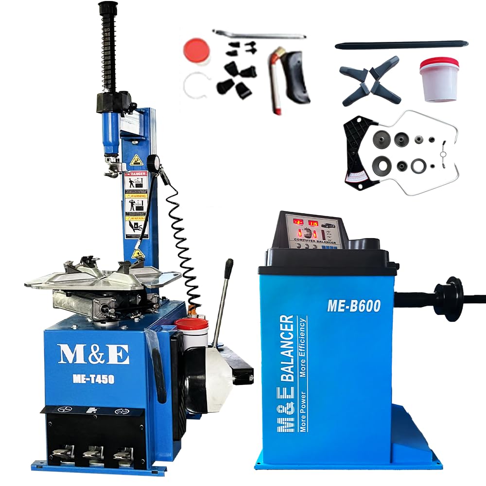 KATOOL ME 2.0HP Tire Changer Machine Wheel Balancer Machine Combo Tire Changer Tire Machine for Home Shop Garage Tire Repair Equipment(Combo)