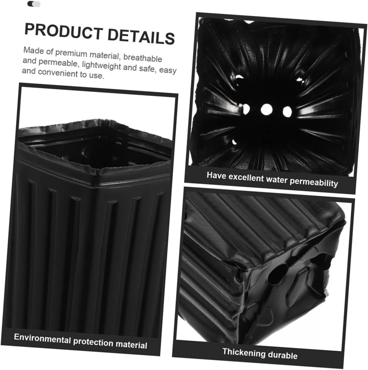 SUPVOX 60pcs Black Thickened Tall Nursery Bags Plant Cups for Citrus Seedlings 10x30cm Garden Containers Root Aeration Grow Pots for Outdoor Planting