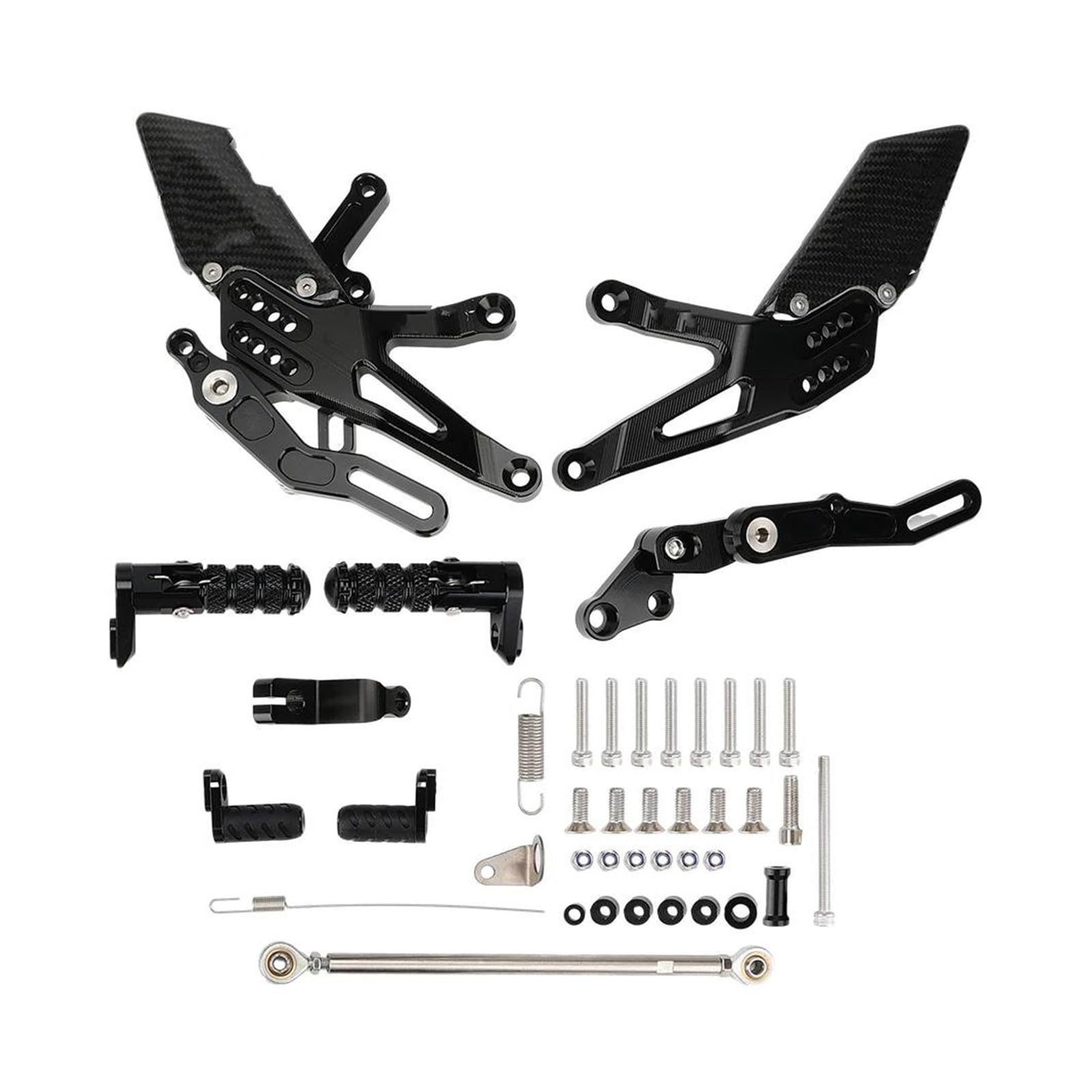 Commandes reculées CBR650R en carbone : repose-pieds haut de gamme