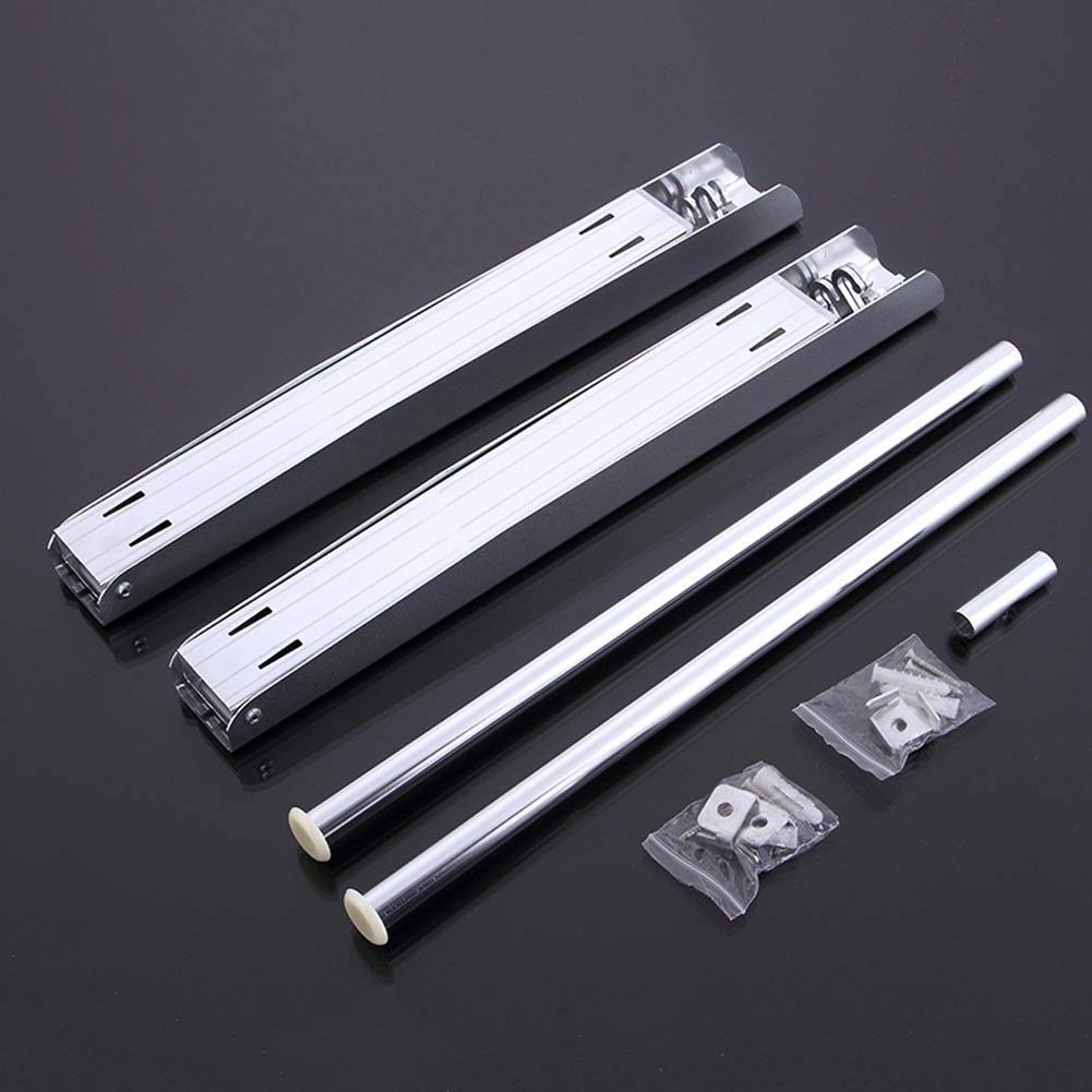 exquisitos estantes de baño Perchas, Perchero montado en la Pared Percha de Aluminio Ganchos de Pared Ganchos para Abrigos Estante de Secado Plegable Espacio telescópico baño balcón/a