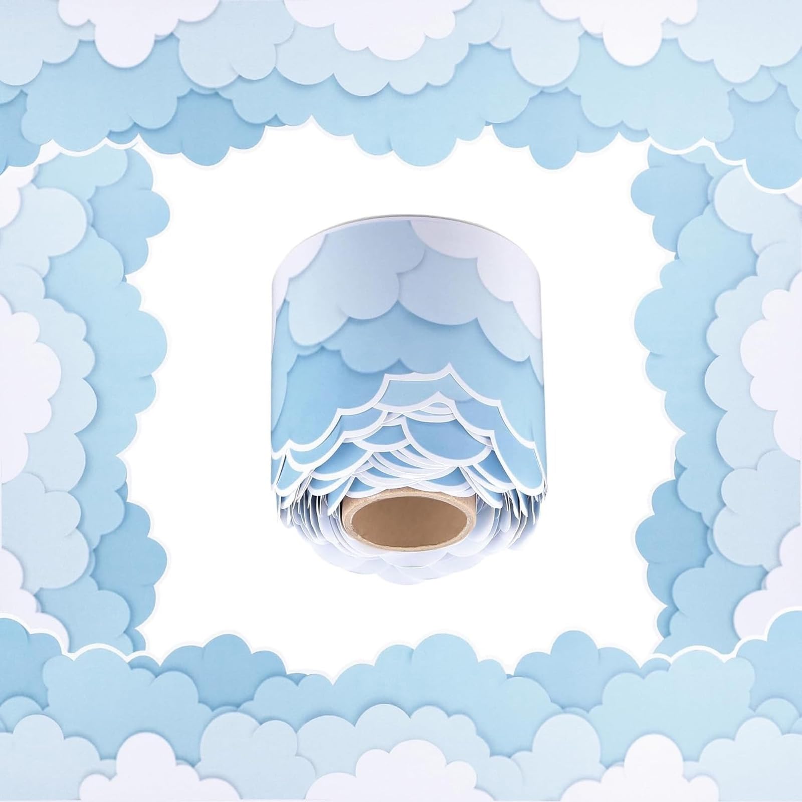 32.8ft Cloud Mass Border Trim Wall Sticker for Chalkboard Notice Board Decoration Bulletin Board Border Trim Sticker Wall
