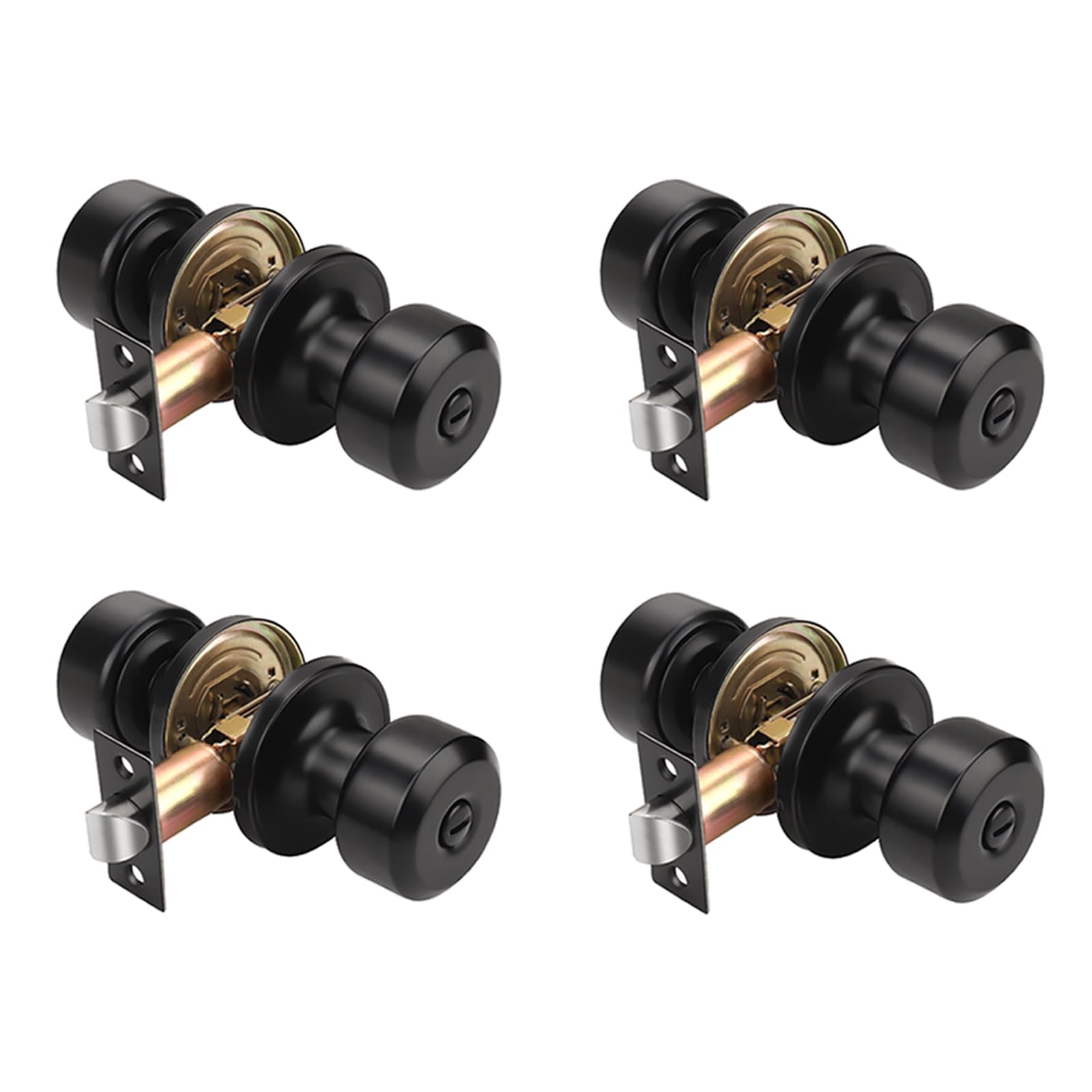 Matte Black Passage Door Knobs - FREE SHIPPING -28 Matte Black Passage Door Knobs - FREE SHIPPING -28