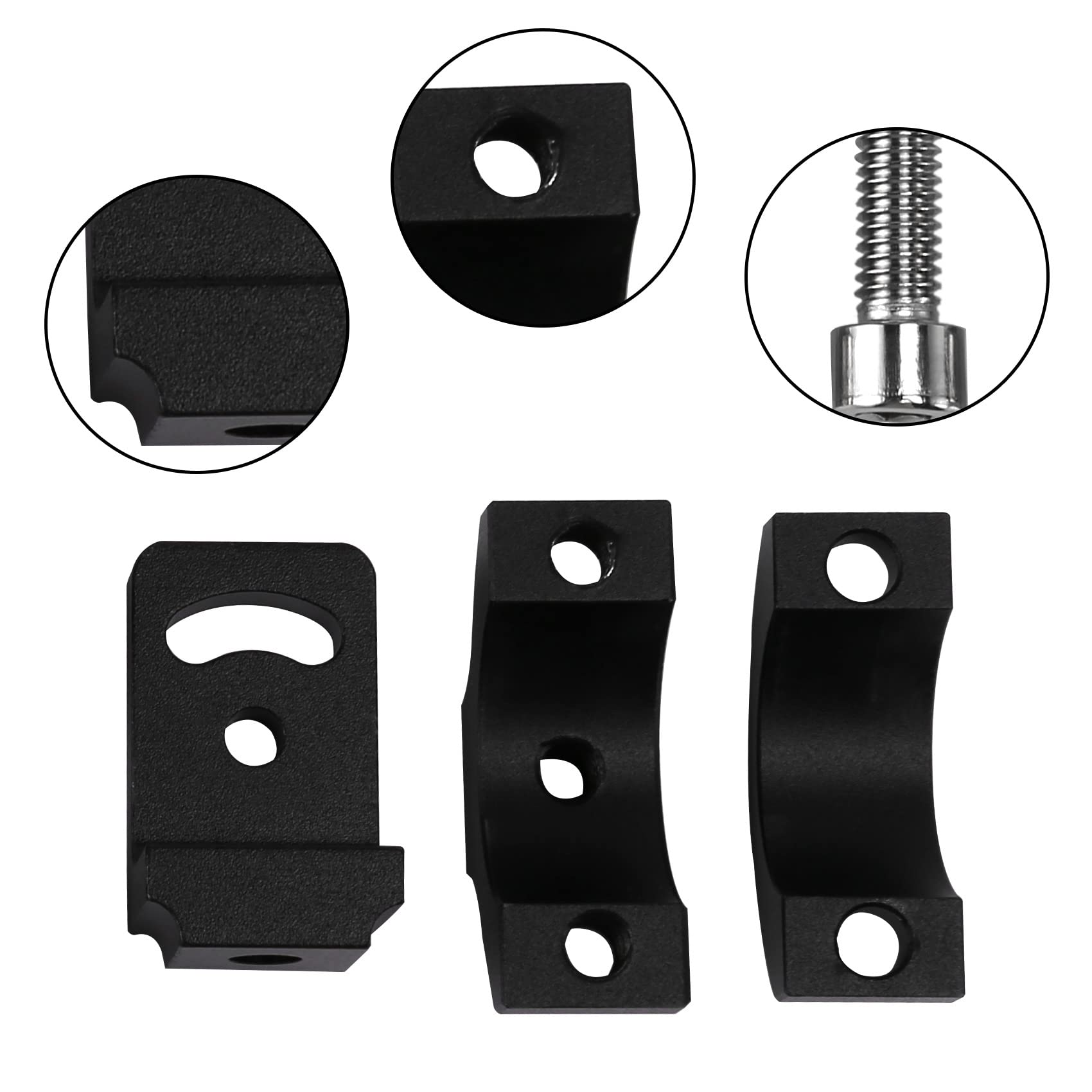 2 Staffe Universali Per Manubrio Moto - 22/25mm Per Fari E Accessori - Foto 2