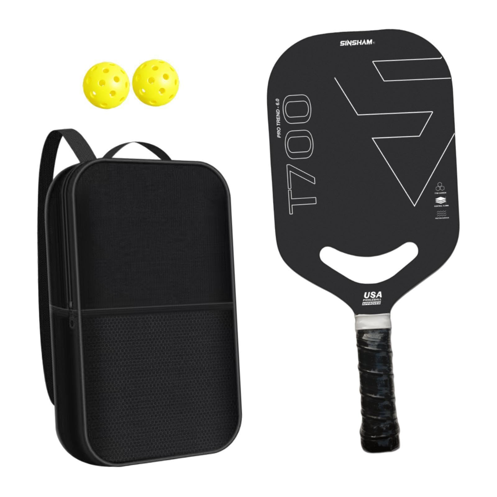 Racchetta da Pickleball Versatile, Racchetta Leggera in Fibra di | per tutti i livelli di abilità, allenamento indoor e divertimento sportivo all'aperto, da pickleball leggera, da