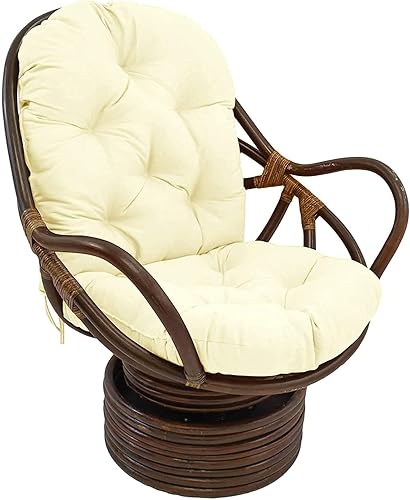 Miniatura 8 de Cojín giratorio para mecedora, lavable y resistente a los rayos UV, alfombrilla de cojín para silla mecedora reclinable, silla mecedora, cojín