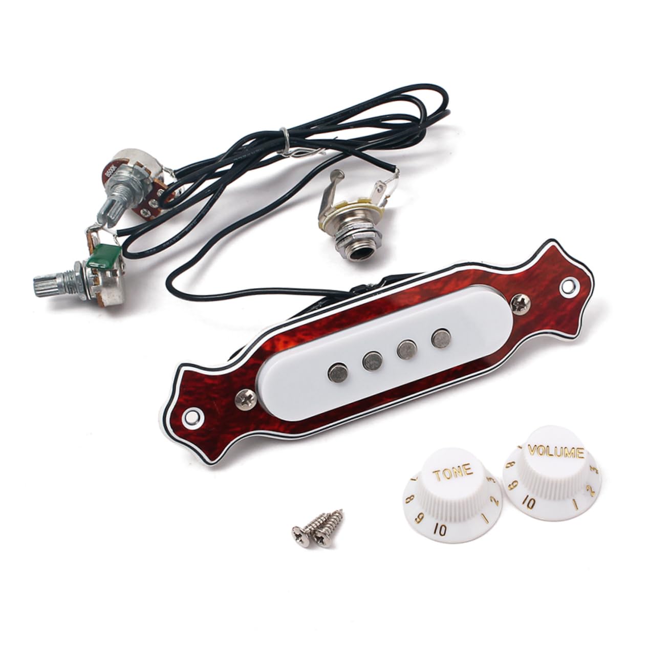 ifundom 3pezzi Pickup Per Chitarra Acustica Corde Metallico Rosso Sostituzione Per Strumenti Musicali Facile Installazione Pickup Per Soundhole