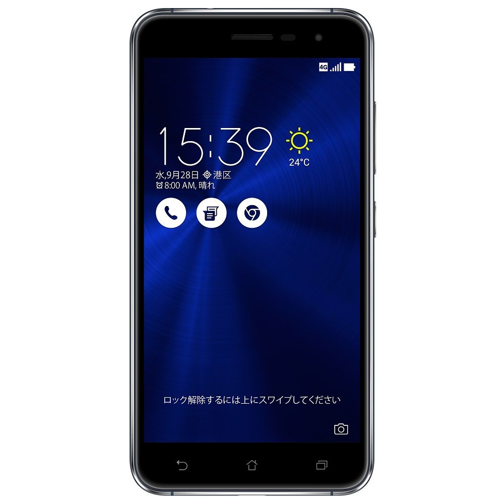 Amazon | ASUS ZenFone3 5.2 ZE520KL ブラック(オクタコアCPU/メモリ 
