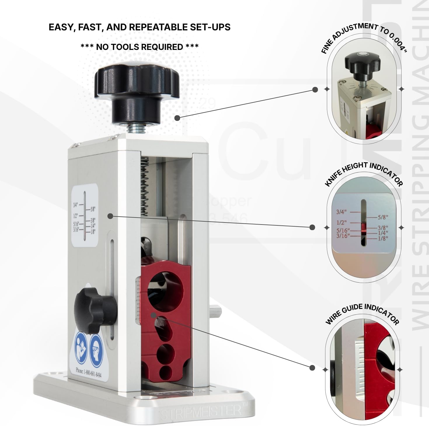 StripMeister Original Pro Drill-Powered Wire Stripper with ULTRA GRIP Feeder Jam-Free Performance Durable Portable Copper Wire Stripping Machine
