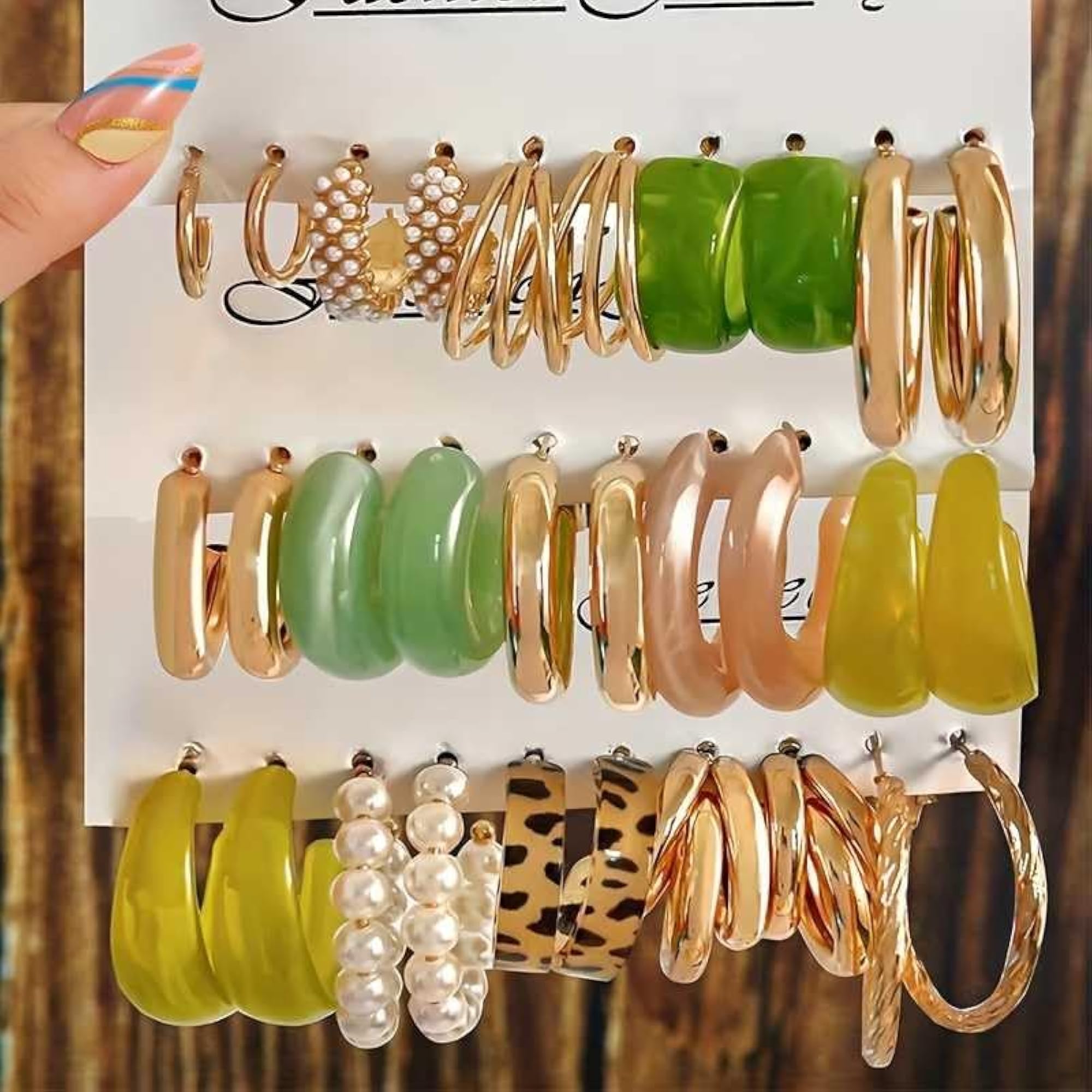 30-Piece C-Shaped Hoop Earrings Set