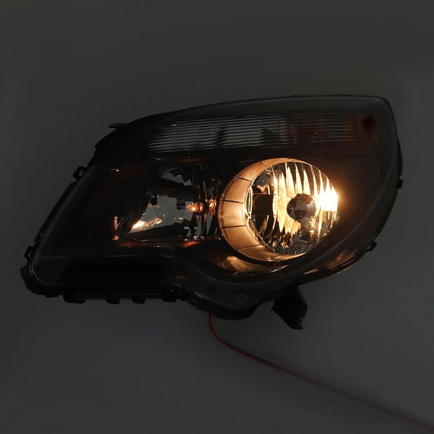Headlight Assembly Compatible with 2010-2015 Chevy Equinox LT/LS,Halogen Headlamp for Chevrolet Equinox 2010 2011 2012 2013 2014 2015 Replacement Driver Passenger Side Black Housing Amber Reflector