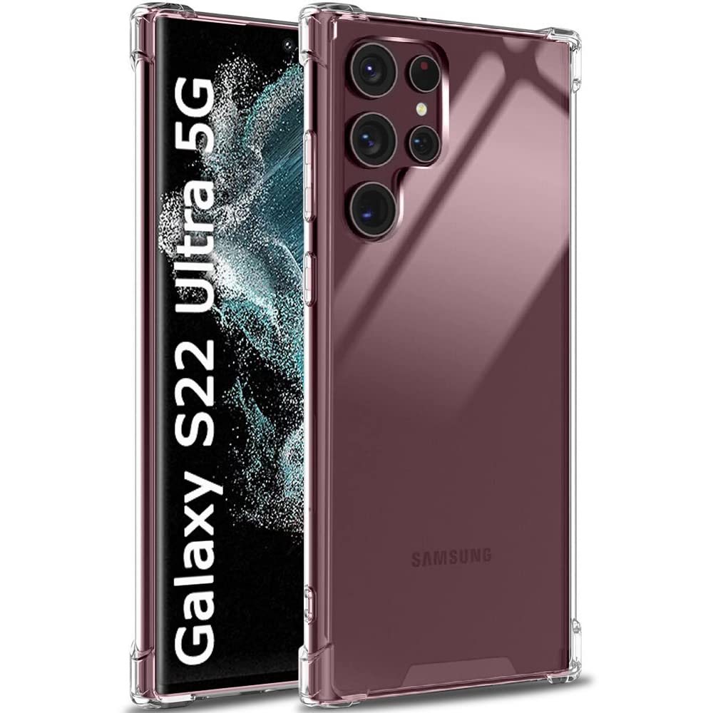 TheGiftKart Shockproof Clear Back Cover Case for Samsung Galaxy S22 Ultra 5G | 360 Degree Protection | Hard Transparent Back Cover Case for Samsung S22 Ultra (PC & TPU, Transparent Bumper) (B0BTMF2RZF) Amazon Price History, Amazon Price Tracker