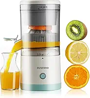 Espremedor elétrico recarregável – Máquina de suco cítrico com USB e escova de limpeza portátil para laranja, limão, toranja..