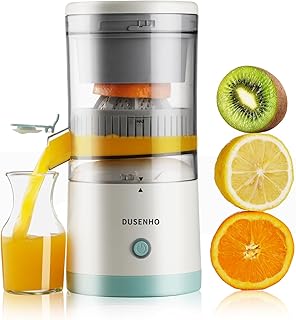 DUSENHO Electric Juicer Rechargeable - Citrus Juicer Machines with USB and Cleaning Brush Portable Juicer for Orange, Lemo...