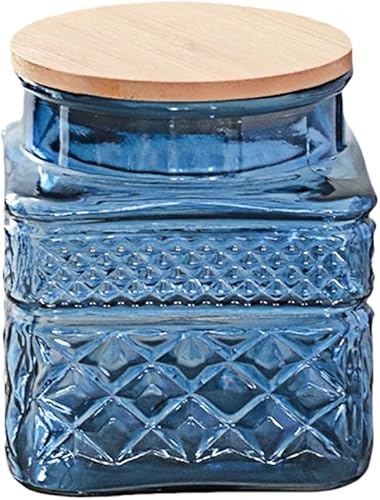 Miniatura 13 de Recipiente cuadrado de vidrio de 61oz con tapa, tarro de caramelo con tapa, recipiente de almacenamiento de alimentos de vidrio para café molido,