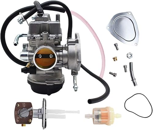 ALL-CARB Repuesto de carburador para Suzuki LTZ400 Quad 2003 2004-2007 con válvula de combustible Petcock