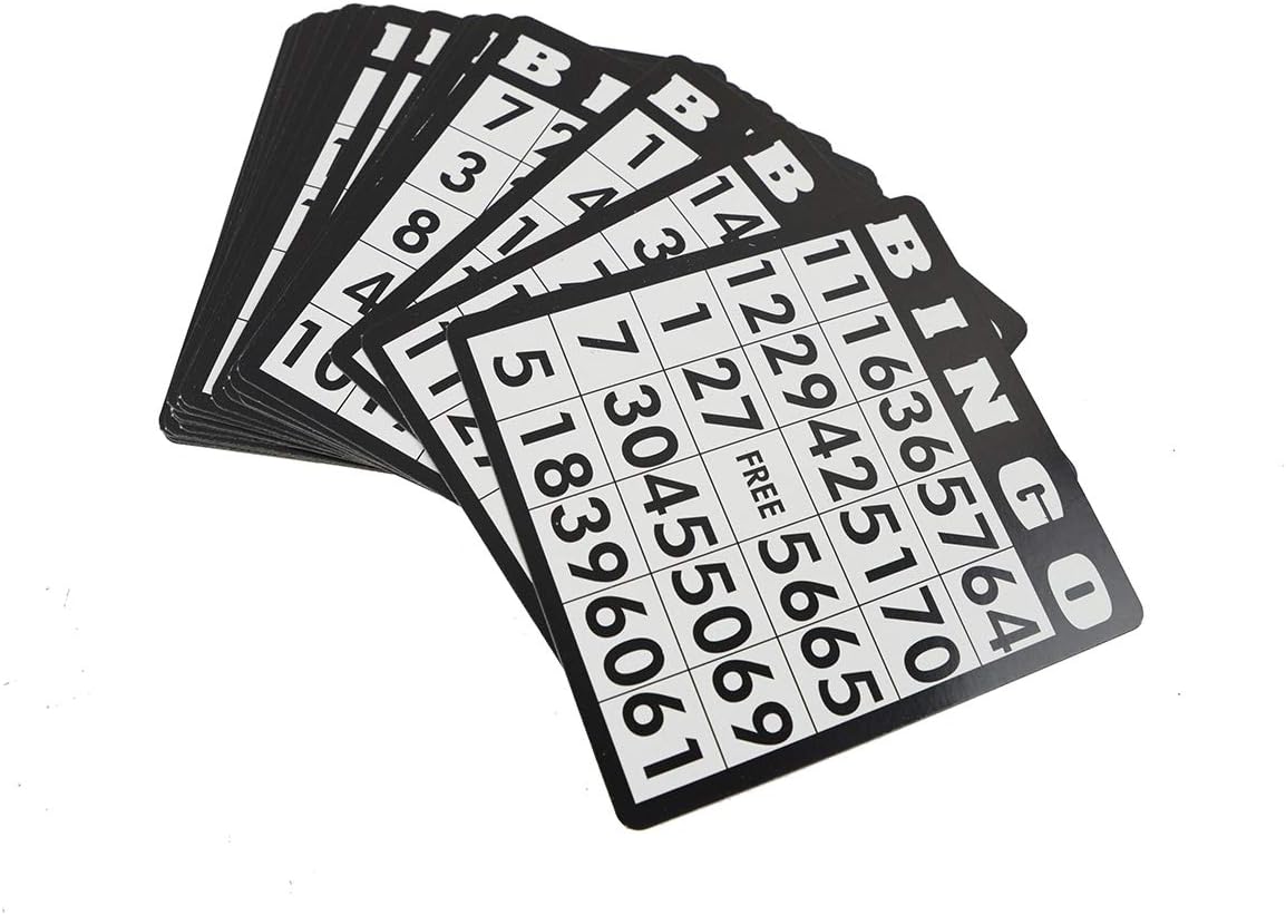 Treasure Gurus Professional Bingo Game Set Metal Bingo Ball Drawing Tumbler Cage Cards Chips Balls