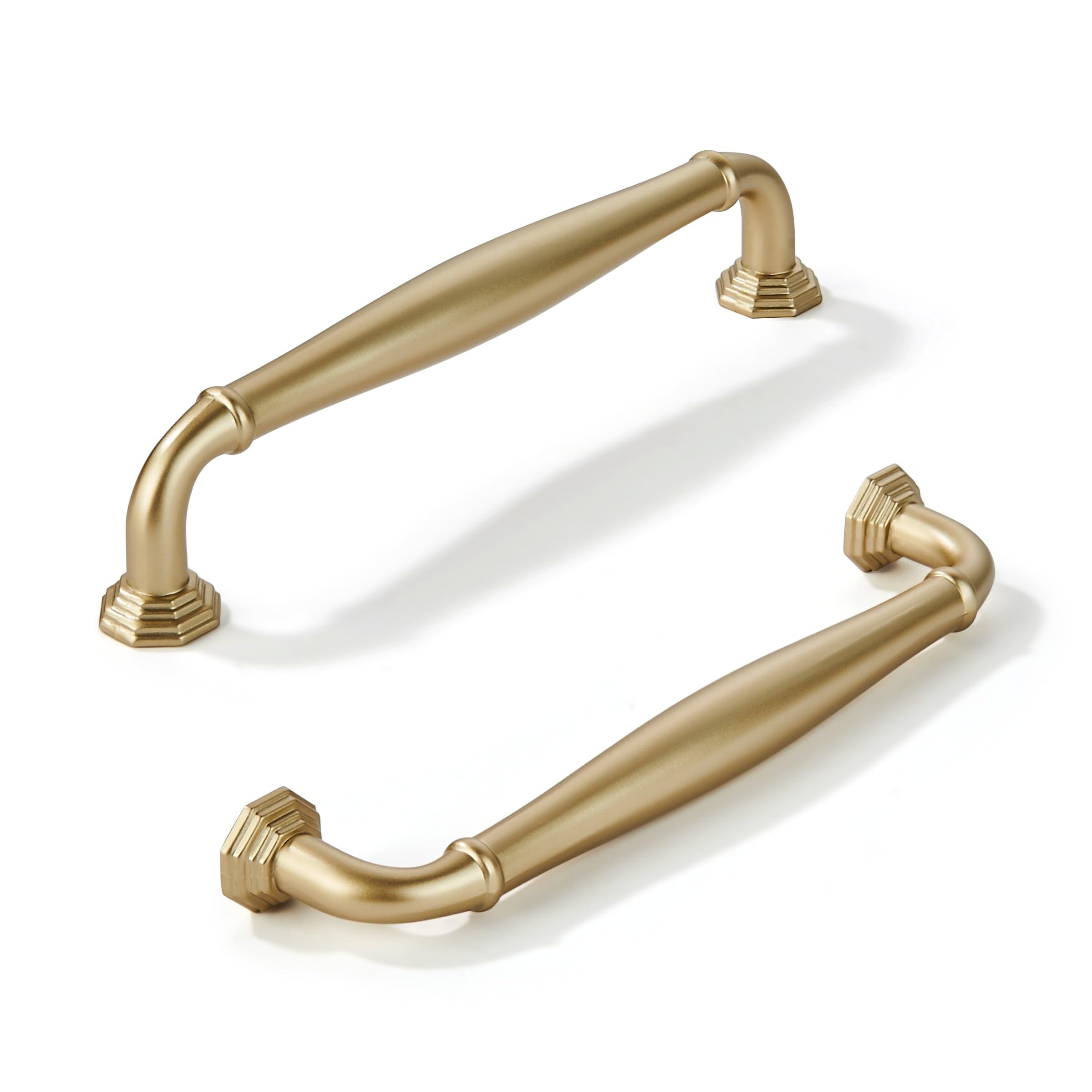 KHTUMEWARE-80324 Polished Gold Cabinet Pulls CTC 4 in (102 mm) 10-Pack