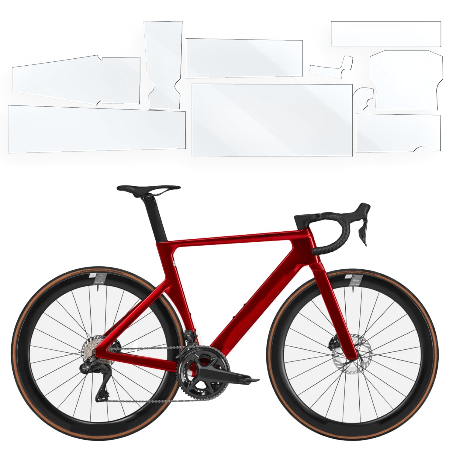 Schutzfolie Maßgeschneiderte Lackschutzfolie passend für Canyon Aeroad CF SLX 8 2024+