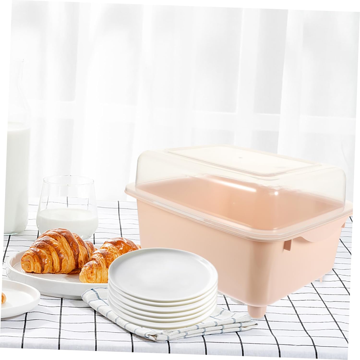 SECFOU Draining Dish Rack Large Capacity Kitchen Sink Dish Drainer Drying Rack Style
