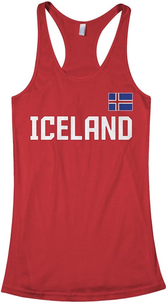 Threadrock Women's Iceland National Pride Racerback Tank Top