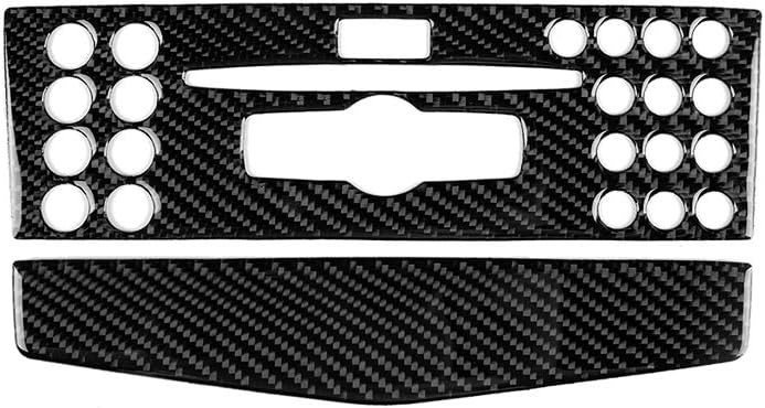 Car Carbon Fiber Accessories Shifter Panel 5pcs Protective Cover Anti-Scratch Sticker Compatible with Mercedes Benz C Class W204 2007 2008 2009 2010 2011 2012 2013