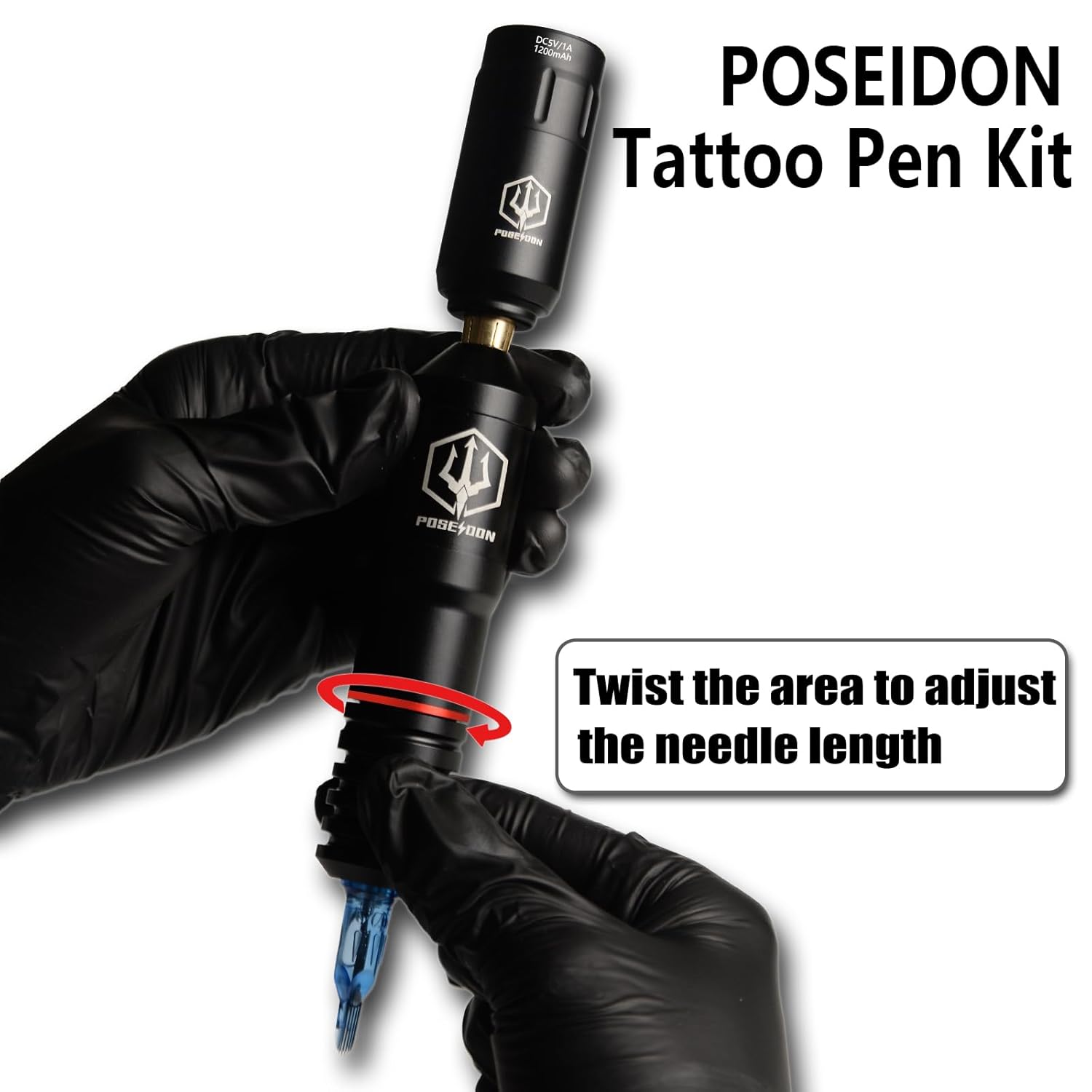 Adjusting needle length on POSEIDON Tattoo Pen