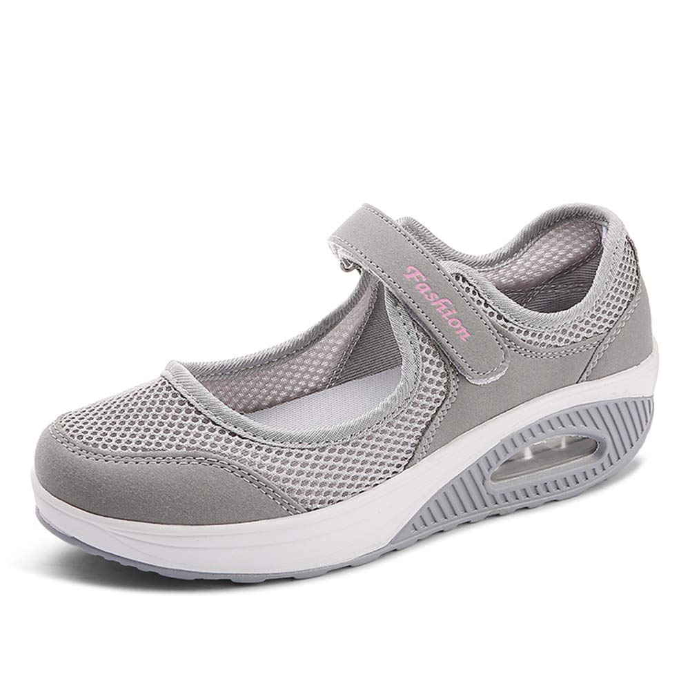 Femmes Minceur Chaussures Taille 35-42eu Marche Baskets Plate-Forme Chaussures Poids Air Léger Engrener Elastic Sports en Yoga à Enfiler Pas Cher Trainers en Maille Plates Été