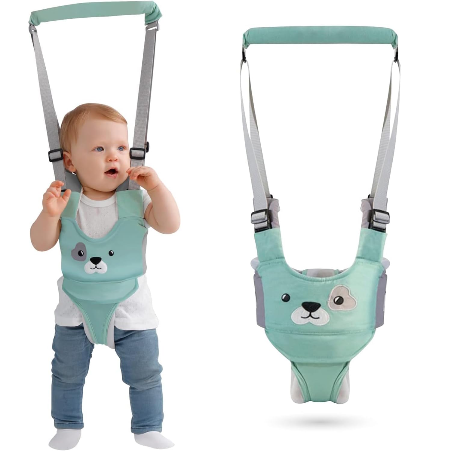 X spring Handheld Baby Walking Harness, Detachable Adjustable Kids Walker Helper, Toddler Infant Walker Harness Assistant Belt, Child Learning Walk Support Assist Trainer, Baby Walker 9-12 Months